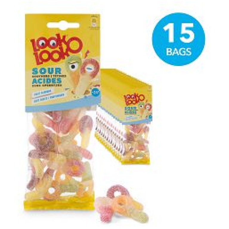 LOOK-O-LOOK TETINES ACIDES CANDY 140G*15 BAGS