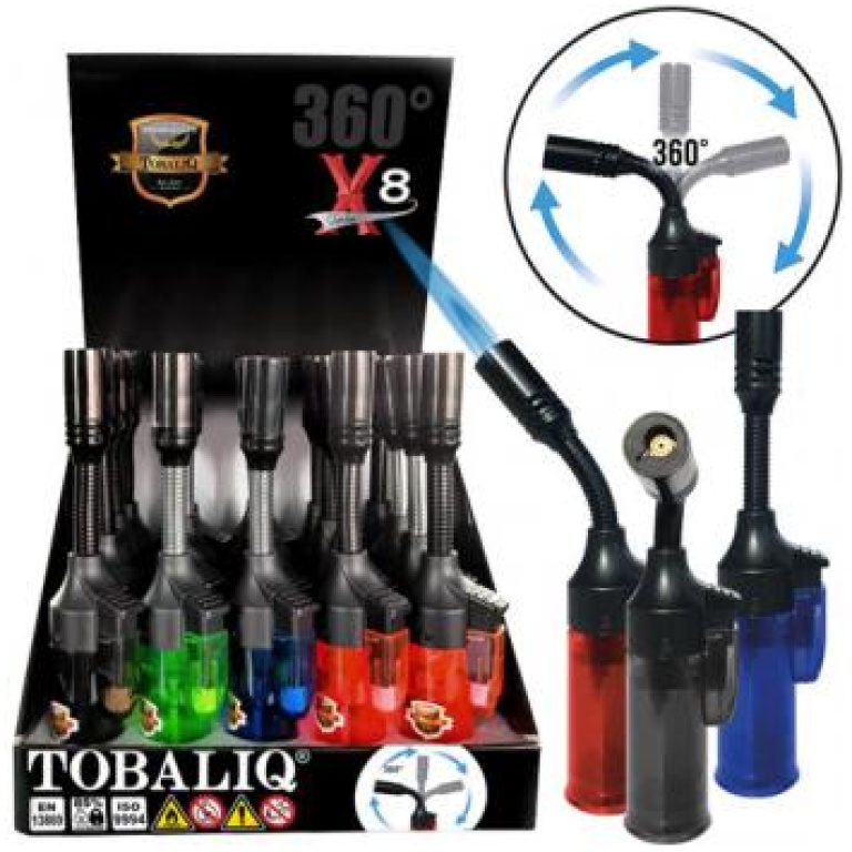 TOBALIQ X8 JET-FLM 360FLEXI LIGHTER 20PCS
