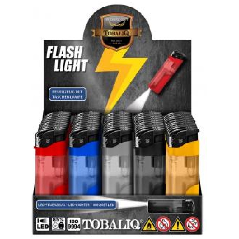 TOBALIQ FLASH LIGHT LIGHTERS 50PCS