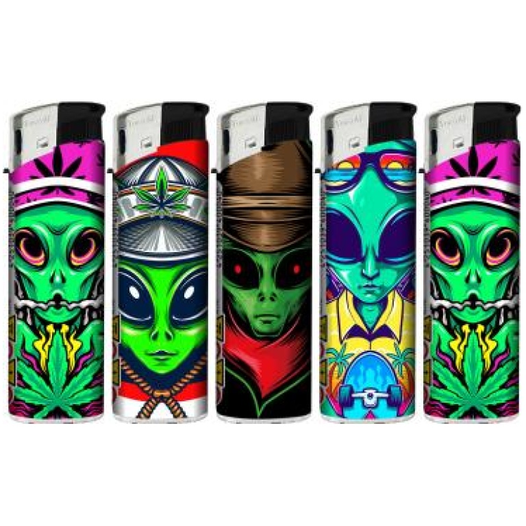TOBALIQ SPACE ALIEN LIGHTERS 50PCS
