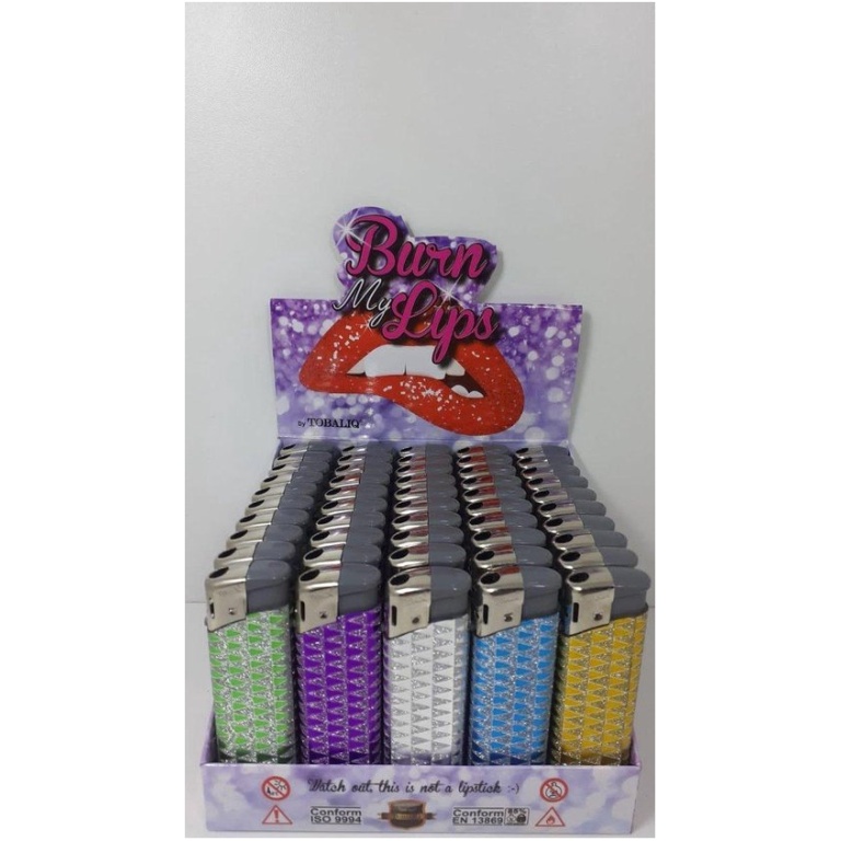 TOBALIQ B.M.L.TRIANGLE GLITER LIGHTERS 50PCS