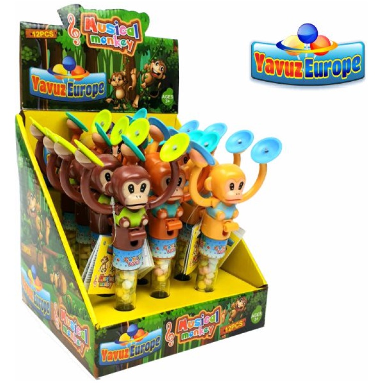 MUSICAL MONKEY CANDY 12PCS