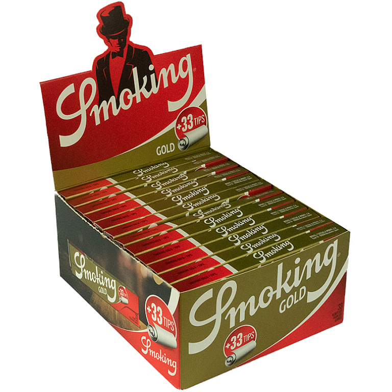 SMOKING GOLD SLIM+TIPS R-PAPER 24 BOK