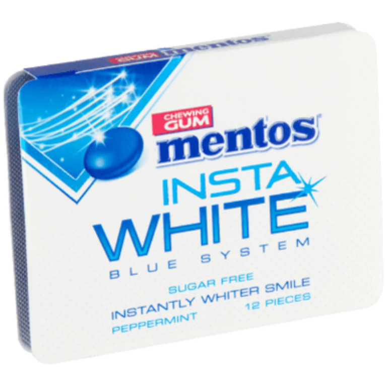 MENTOS INSTA WHITE 12GUM*12 BLISTER