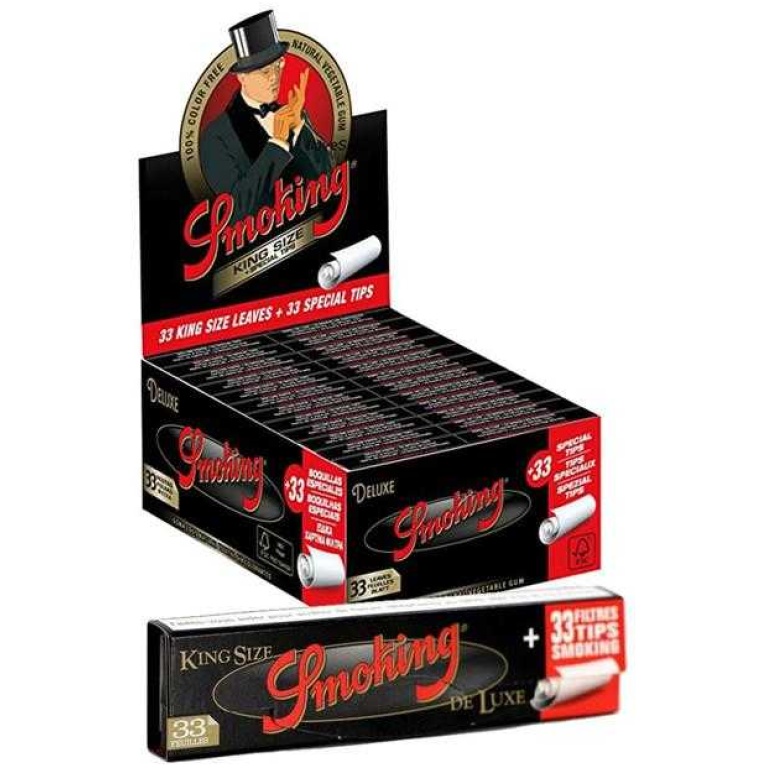 SMOKING DELUXE KS SLIM+TIPS R-PAPER 24 BOK