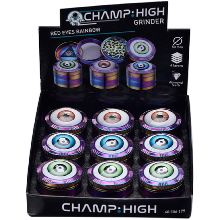 CHAMP HIGH EYE RAINBOW METAL GRINDER 9PCS DP