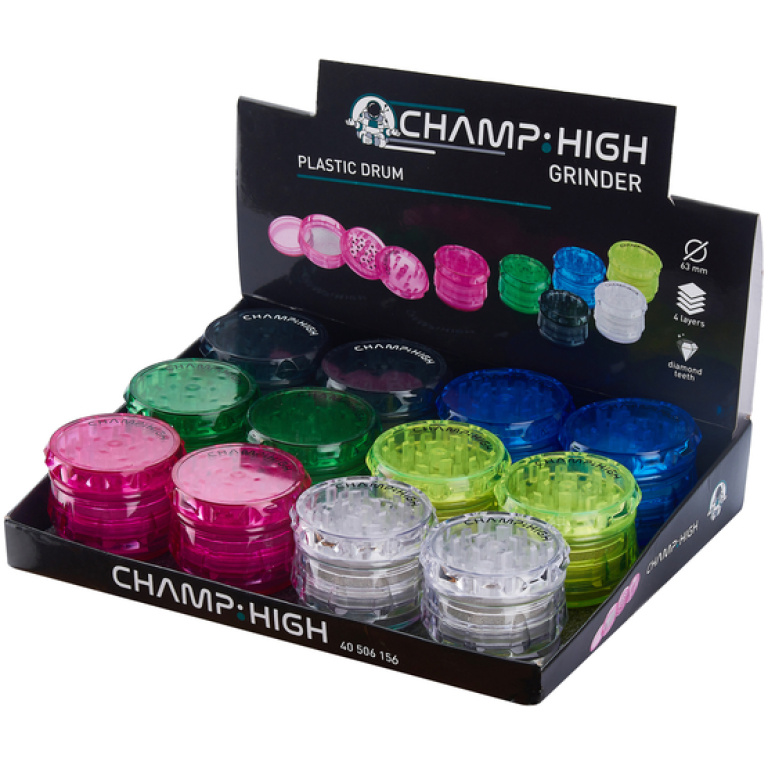 CHAMP-HIGH GRINDER PLASTIC 63MM 12PCS DP