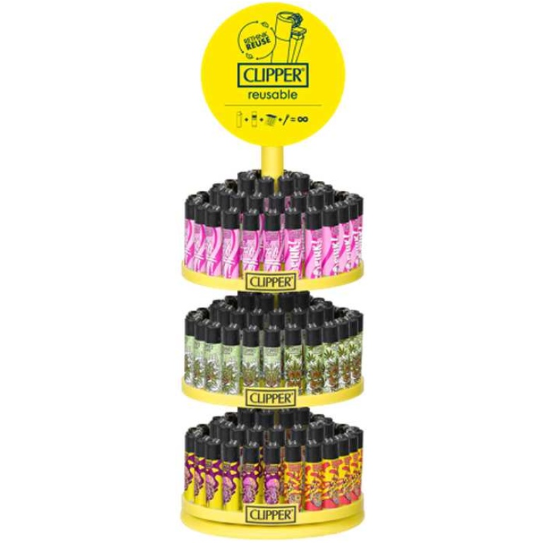 CLIPPER YOUNGSTER LIGHTERS 144PCS STAND