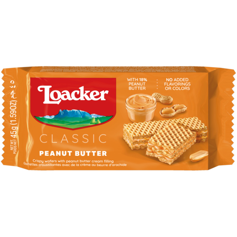 LOACKER CLASSIC PEANTUT BUTTER WAFER 45G*25 PCS