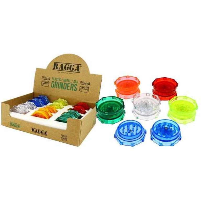 RAGGA PLASTIC GRINDER MLT-COL 40MM 2.P 12PCS