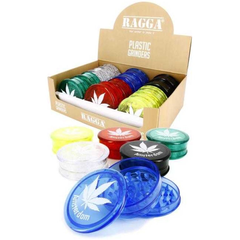 RAGGA PLASTIC GRINDER LEAF+AMST 60MM 12PCS