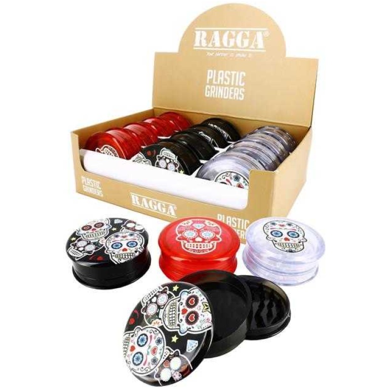 RAGGA PLASTIC GRINDERS SKULL 12PCS