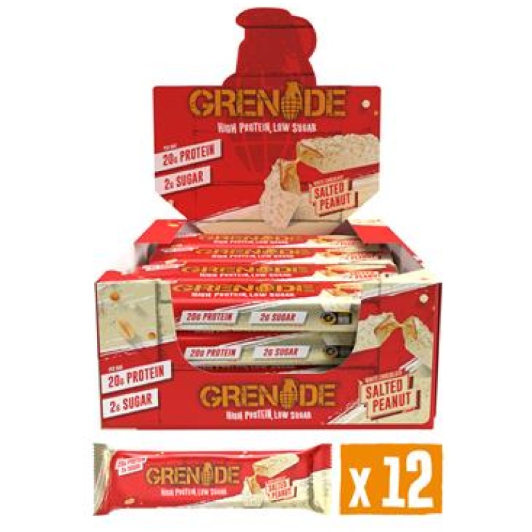GRENADE WHITE-CHO SALTED PEANUT 60G*12 PROTEIN BAR