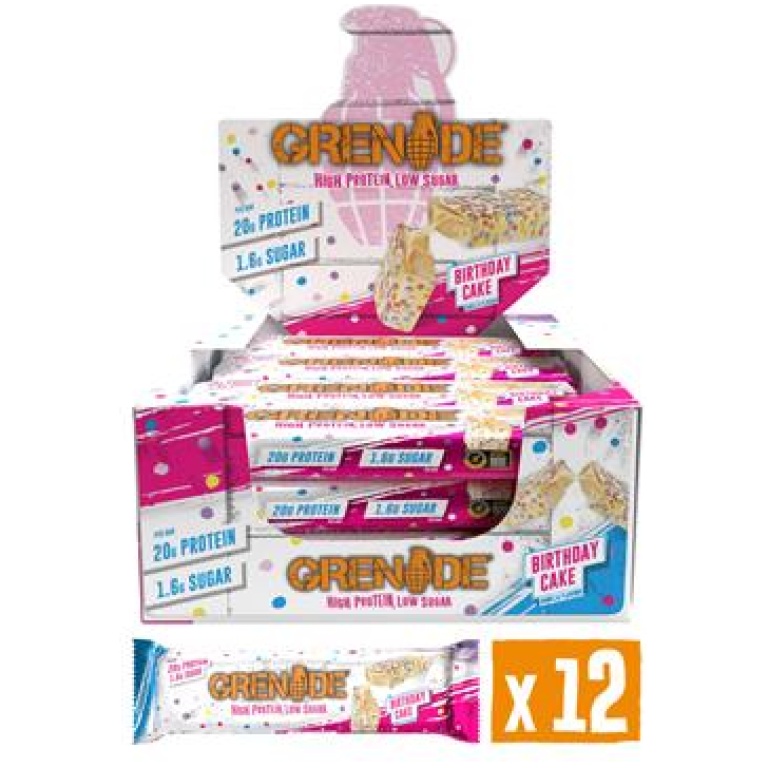 GRENADE BIRTH.D. VANILA CAKE 60G*12 PROTEIN BAR